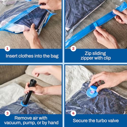 image for 6 Pack Medium Vacuum Storage Bags for Comforters, Blankets & Clothes �