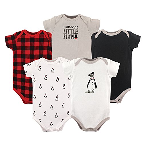 Image of Hudson Baby Unisex Baby Cotton Bodysuits 5-pack