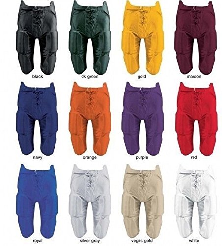 Martin New Youth Football Dazzle Game Pants w Integrated 7 Piece Pad Set Green (YXL)