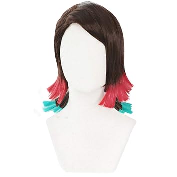 Enmu Gradient Synthetic Short Wave Demon Costume Wigs Halloween Cosplay Hair