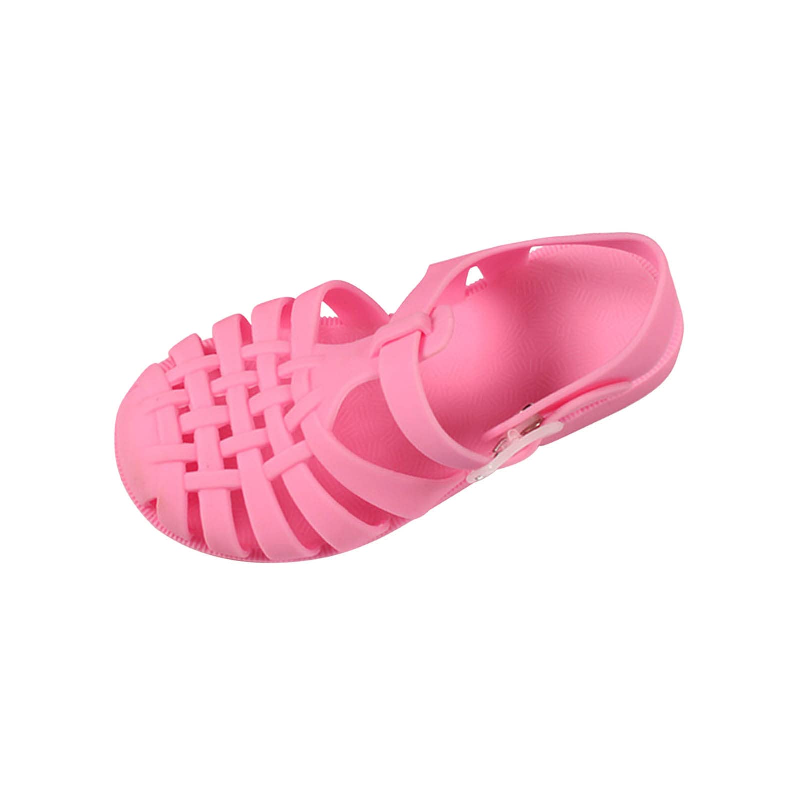 HAOLEI 2025 Cangrejeras Niña,Sandalias Niña Verano Casual Sandalia de Punta Cerrada con Hebilla Ajustable Cómodas Antideslizante Zapato Planas con Suela Suave Ligero Transpirable Chanclas Niño