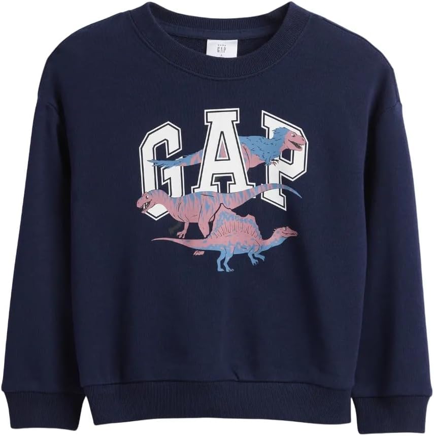 GAP baby-boys Oversized Crewneck Logo Sweatshirt