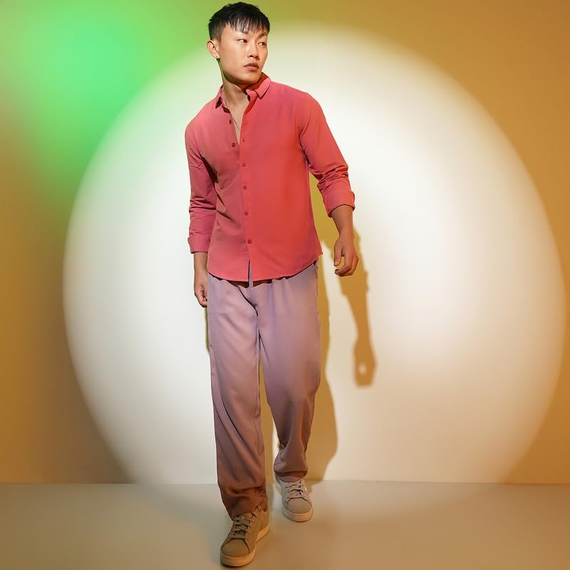 Image of CAHOOT Men's Solid Utility Shirt | Casual Wear | Spread Collar | Long Sleeve | Button Closure | Shirt Crafted with Comfort Fit for Everyday Wear