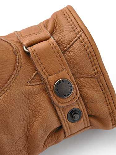 Hestra Men's Deerskin Lamb Fur Lined Glove For Cold Weather - Cork - 9 #TOP3