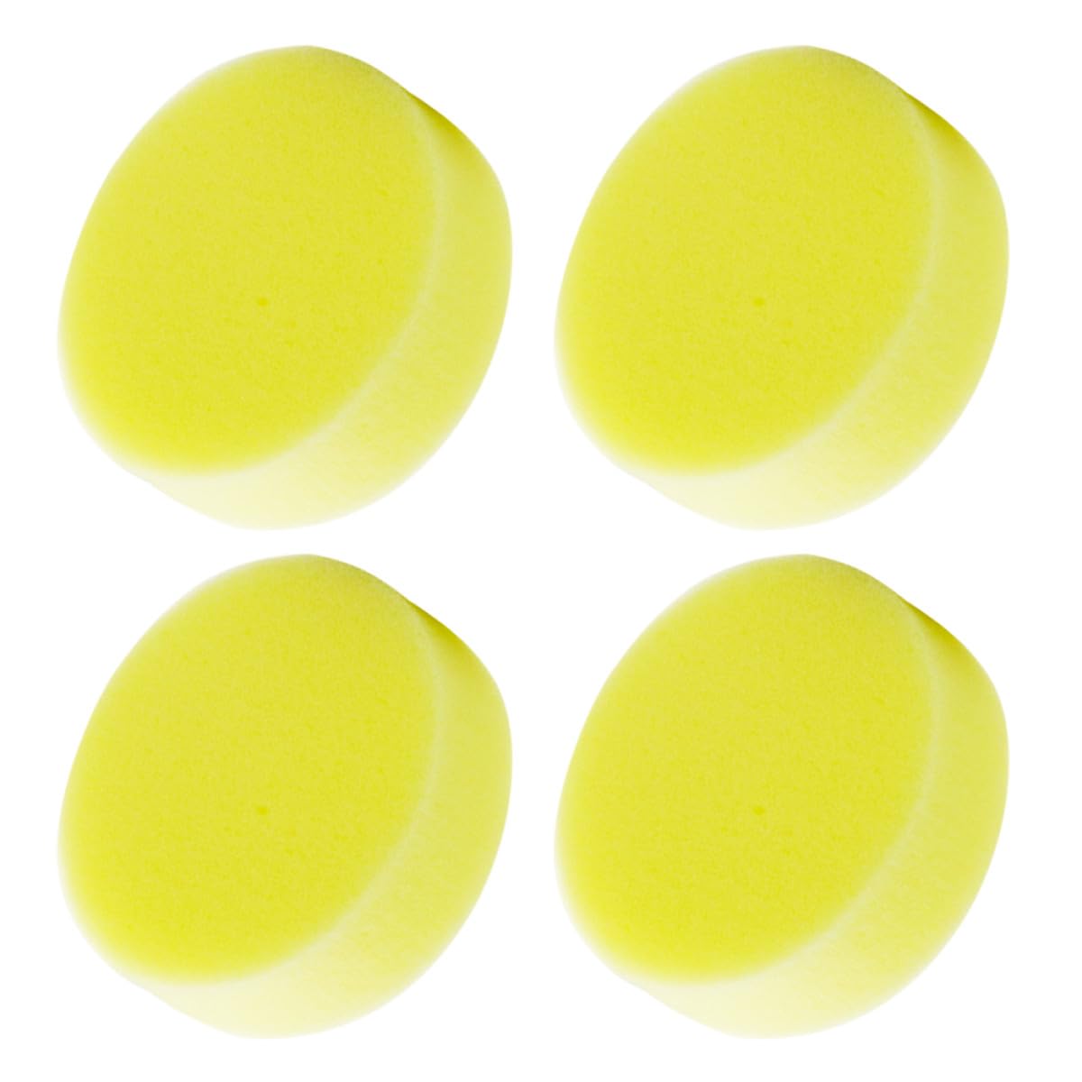 Éponge à Polir Jaune 4 Pièces en Mousse pour Voiture