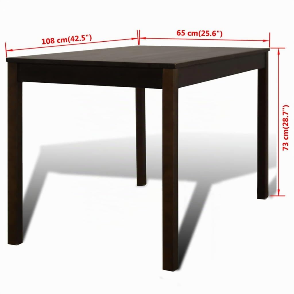 vidaXL Set da Pranzo in Legno Marroni Salotto Tavolo con 4 Sedie Bar Cucina