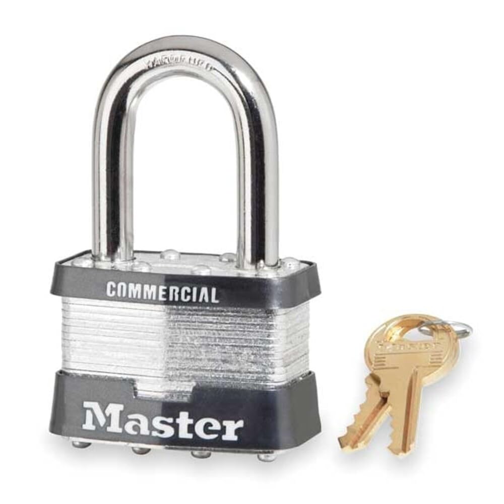 Master Lock 5DLF Outdoor Padlock with Key, 1 Pack, Silver