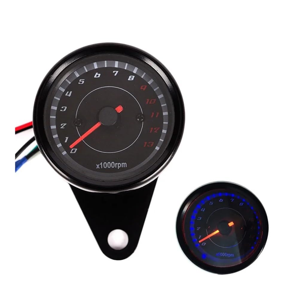 Contagiri contachilometri Indicatore Di Direzione Del Motociclo Indicatore Luminoso Display Tachimetro DC 12V Contagiri Display Digitale A LED Modificato Calibro Per Moto