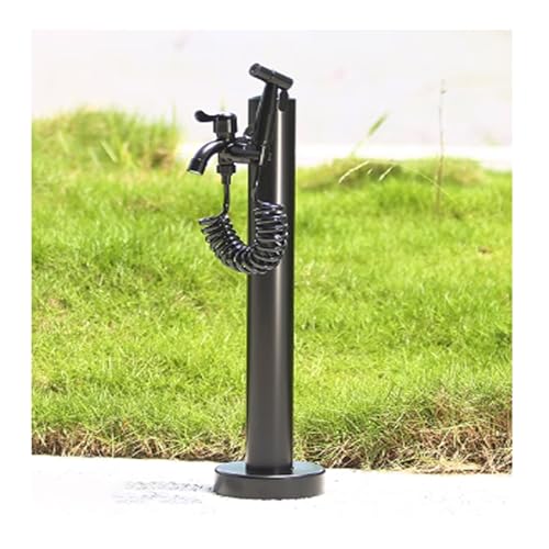 YPIOUREN Columna De Agua For Jardín, Poste For Grifo De Patio, Columna De Agua Vertical Cilíndrica De Acero Inoxidable, Fuente De Agua For Suelo Agrietado Anticongelante For Riego(60cm/23.6in,E)