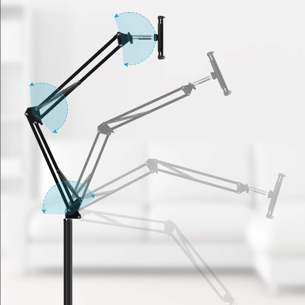Supporto per tablet con braccio flessibile, supporto regolabile a 360 gradi per tablet e smartphone, design pieghevole per giochi e uso in cucina