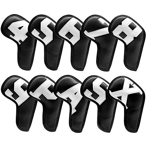 Golf SchläGerkopfhüLlen Golf-Eisenkopfabdeckungen Eisen Headovers Keile Abdeckungen 4-9 Aspx 10pcs Golfventilator liefert Golf Eisen deckt 771