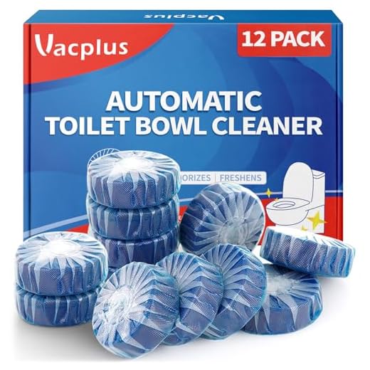 Vacplus Automatic Toilet Bowl Cleaner Tablets, Bathroom Toilet Tank Cleaner (12 PACK), VA-T165