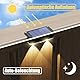 Peasur 8 Stück Solarlampen für Außen, Solar Zaunleuchten Aussenleuchte, Wasserdichte Solarleuchten Zaun, Solar Wandleuchte Aussen für Stufen, Terrasse, Garten, Balkon (Warmweiß)