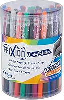 PILOT FriXion ColorSticks Erasable Gel Ink Stick Pens, Fine Point, Assorted Color Inks, 10 Unique Colors, Tub of 36 (5805)
