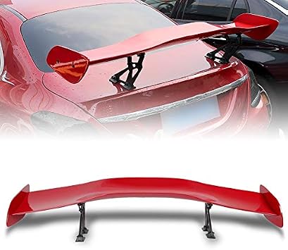 EPARTS Universal 57" Type-1 Red ABS Adjustable Trunk GT Style Spoiler Wing