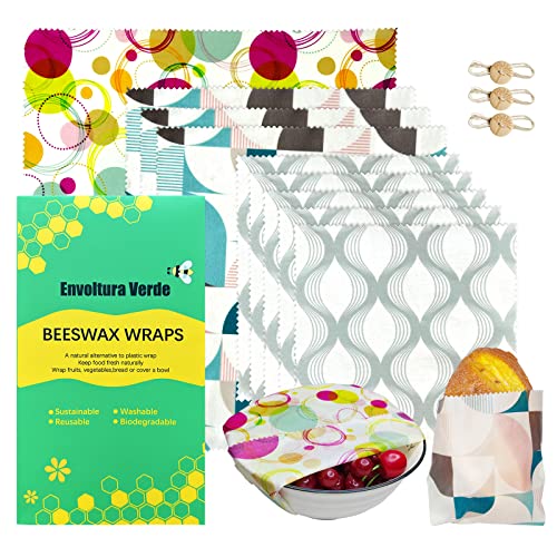 10 Best Compostable Food Wraps for Eco-Friendly Kitchen Storage 9 9 Pack Organic Beeswax Food Wraps - Eco Friendly