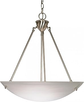 Nuvo Lighting 60/370 Three Light Pendant, Brushed Nickel
