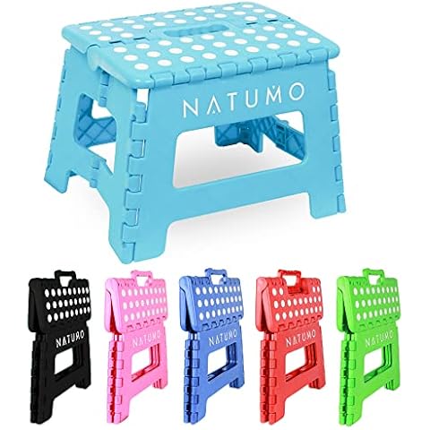 NATUMO® Premium Tritthocker Klapphocker 150kg - Faltbar Küchenhocker Klapptritt Bad-Hocker Klappbar Klein Kinderfußbank Kindertritt Aufstiegshilfe Waschbecken Für Kinder Erwachsene Cover