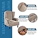 H.VERSAILTEX Wingback Chair Covers Velvet Plush Wing Chair Slipcover 1 Piece High Stretch Wing Back Chair Slipcovers Sofa Cover Furniture Cover with Elastic Bottom, Taupe