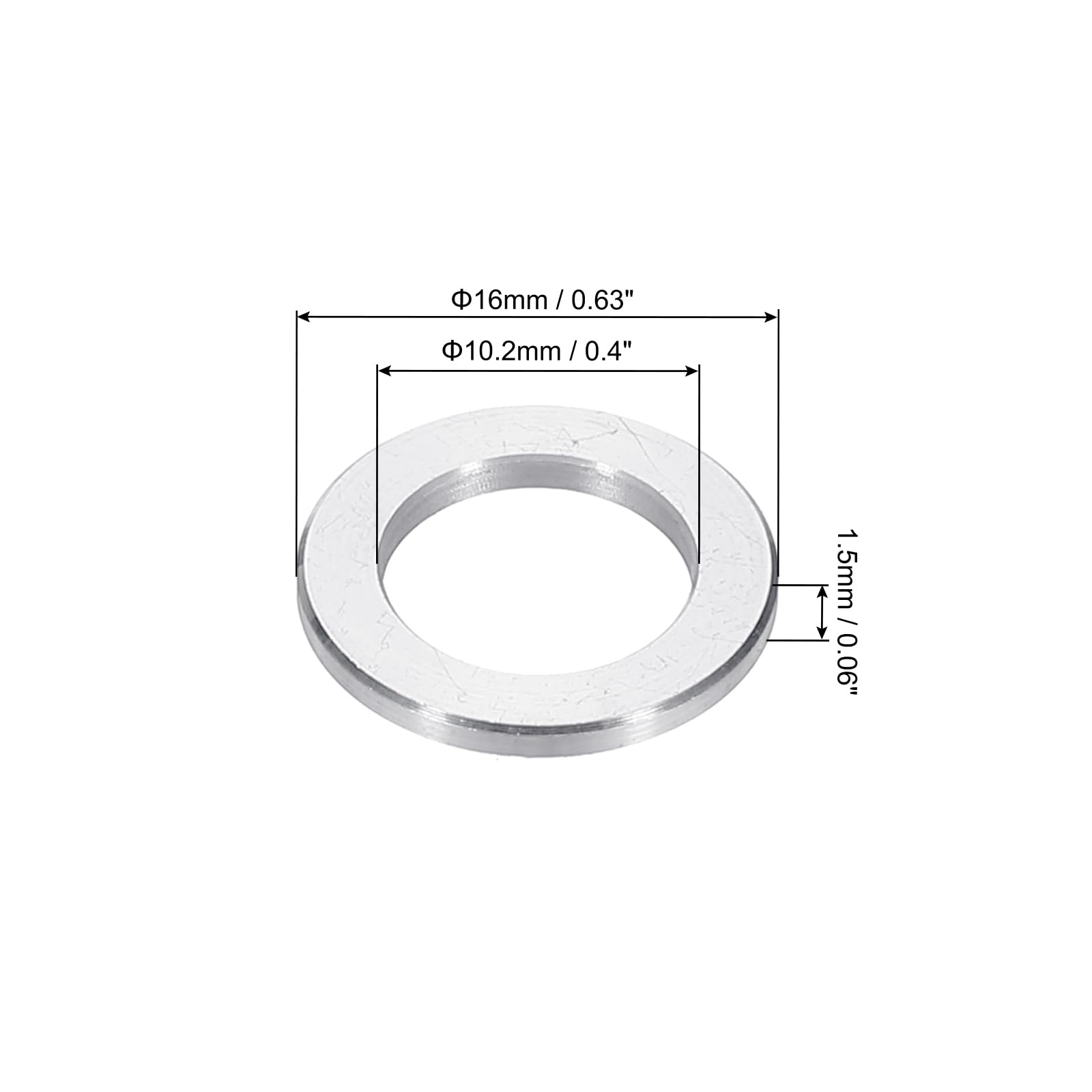 PATIKIL M10 Aluminum Spacers, 6pcs 3/8" x 5/8" Round Metal Spacers for 3/8 or M10 Screw Bolts - Image 2