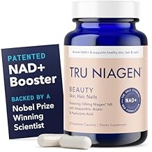 TRU NIAGEN BEAUTY NAD+ for Hair, Skin & Nails | Contains Niagen, Astaxanthin, Hyaluronic Acid, Biotin | Supports Skin Elasticity & Moisture Retention | Daily Supplements for Men & Women | 30 Servings