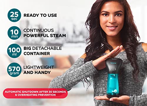 Steamer For Clothes Travel And Home - Portable, Handheld Steamer For Garment And Fabric - No Spitting, Safe And Little Handy - Compact Mini Steamer For Clothing And Curtain With Accessories (Black) #TOP6