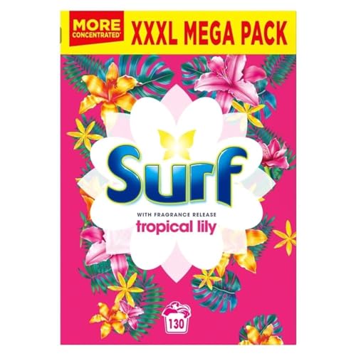 Surf Tropical Lily Detergent Powder (6.5kg, 130 Washes) – Long-Lasting Freshness, Floral Fragrance, Ideal for Everyday Laundry & Stain Removal