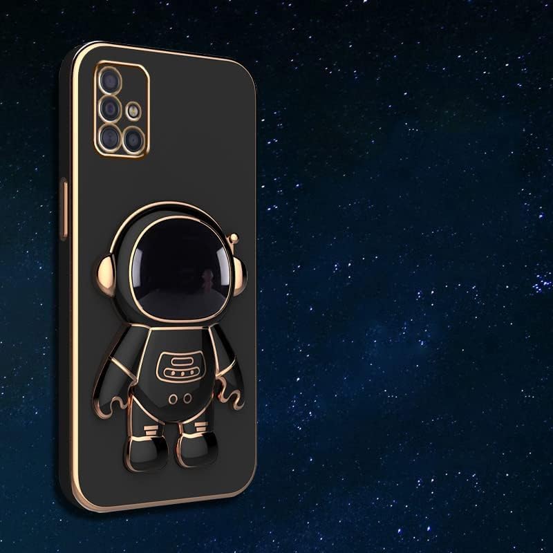 Image of for Samsung Galaxy A51 Case Cute 3D Astronaut Stand Design Camera Protection Shockproof Soft Back Cover (for Samsung Galaxy A51, Black)