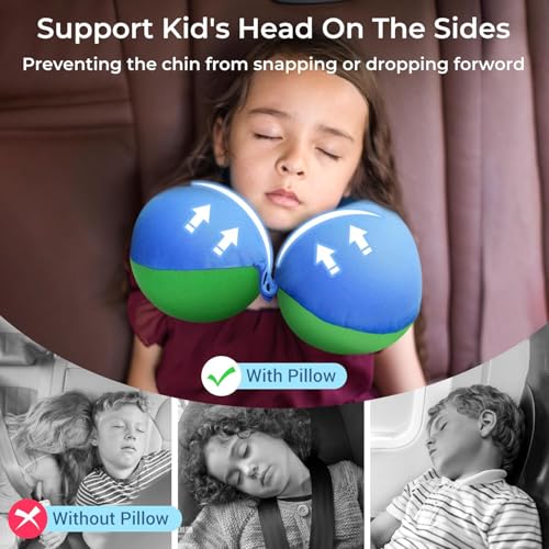 Set 2 Almohadas de viaje para niños de espuma viscoelástica miniatura 3