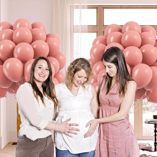 Image of Dusty Pink Balloons 12 inch, Dusty Rose Latex 50pcs Party Balloons