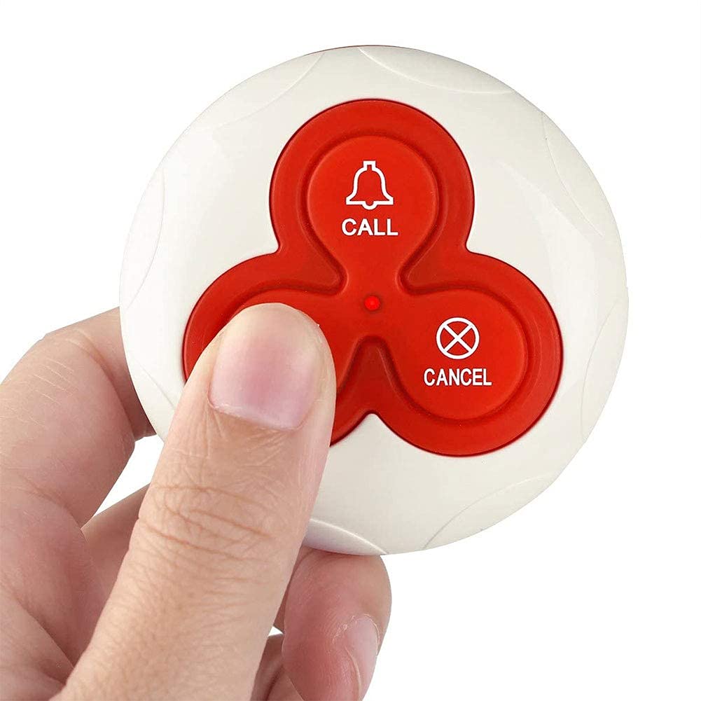 Retekess T114 Cercapersone Ristorante, Sistema di Chiamata Wireless, 3 Modalità di Chiamata Canale 999 per Ristorante Bar Hotel Clinic (1 Ricevitore Schermo e 10 Pulsanti di Chiamata)