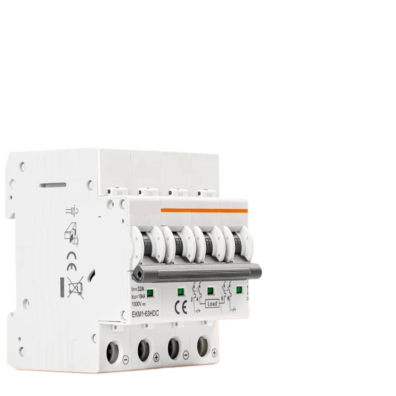 Disjoncteur DC 1000V 4P 32A EKM1-63HDC pour protection de système solaire PV