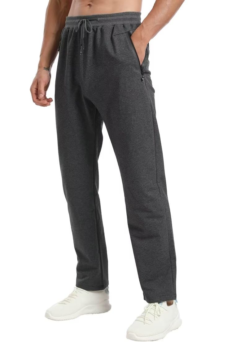 Tansozer Pantaloni Tuta Uomo Sportivi Pantalone Uomo Joggers Cotone Pantaloni Running Uomo Jogging Felpa Fitness Elasticizzati Pantaloni Grigio 06 XL