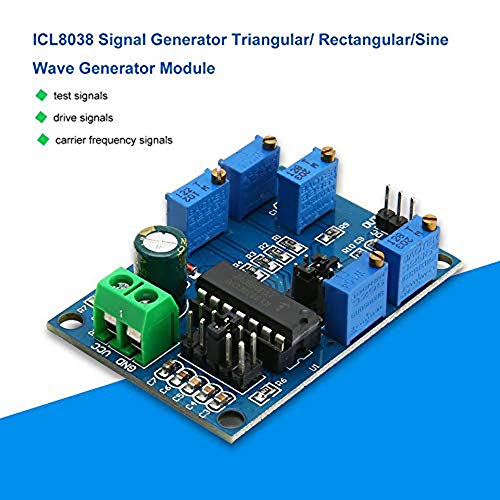Youmile Signalgenerator-Modul ICL8038 Mittel-Niederfrequenz-Signalquelle 10Hz-450KHz Dreieck Rechteckwelle Dreifach-Signalgenerator-Modul mit Dupont-Kabel