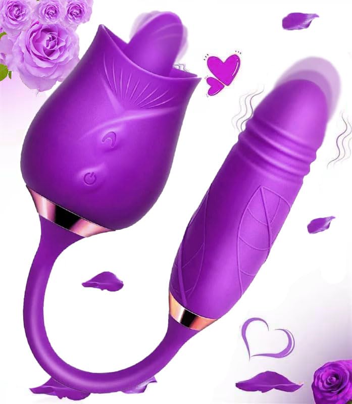 Amazon.com: Generic Easy to Operate Rose Shape Toys Update Model 3 in 1 Rose  Toy with Tongue Licking, Thrusting and Vibrating Adult Tools xN3+6 * 1,  Roses-purple : Health & Household
