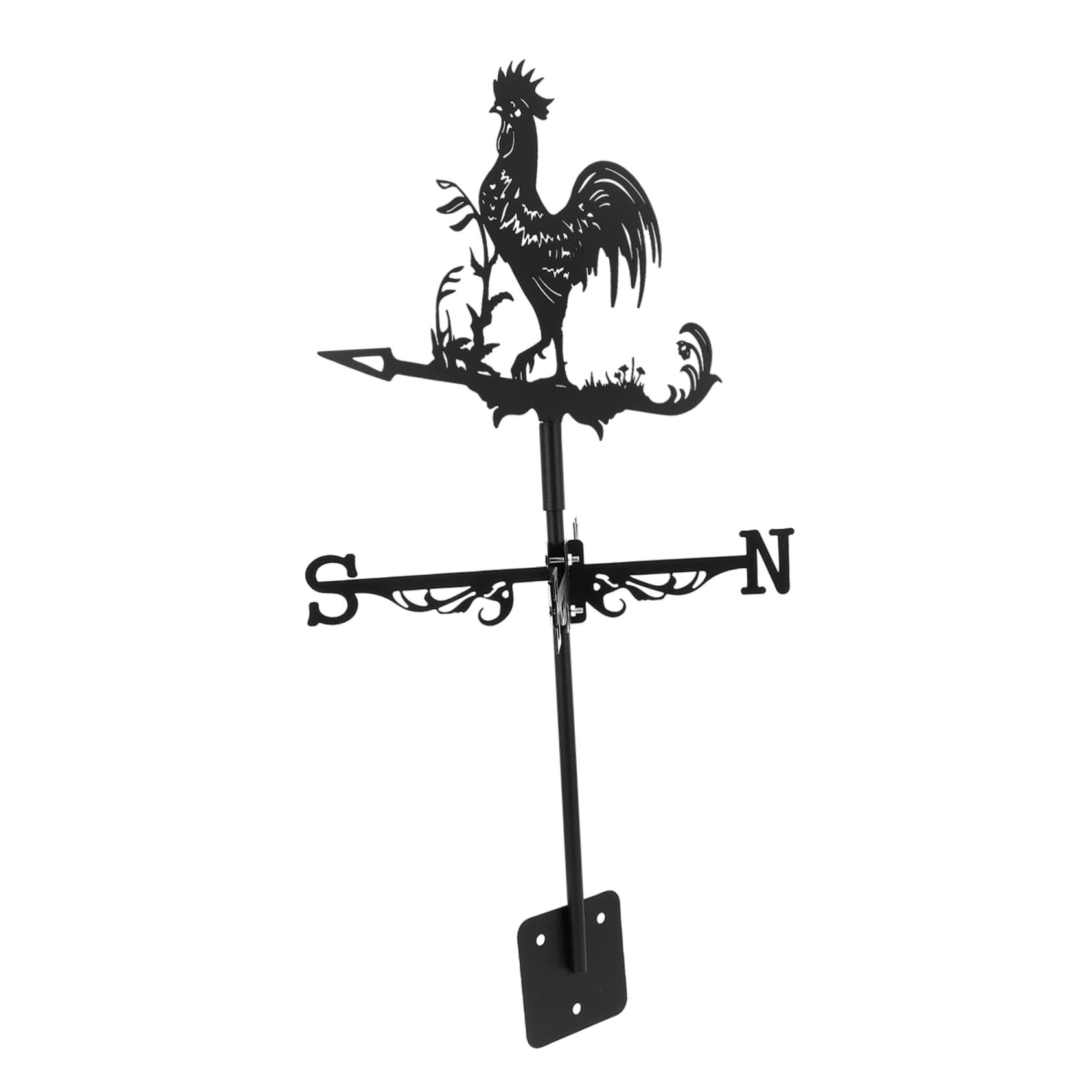Girouette de jardin Mikikit en métal forgé vintage avec indicateur de direction du vent