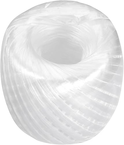 Cuerda de nailon de poliéster para embalaje incluido en el hogar DIY -350m1148ft 1Roll Plástico, Blanco