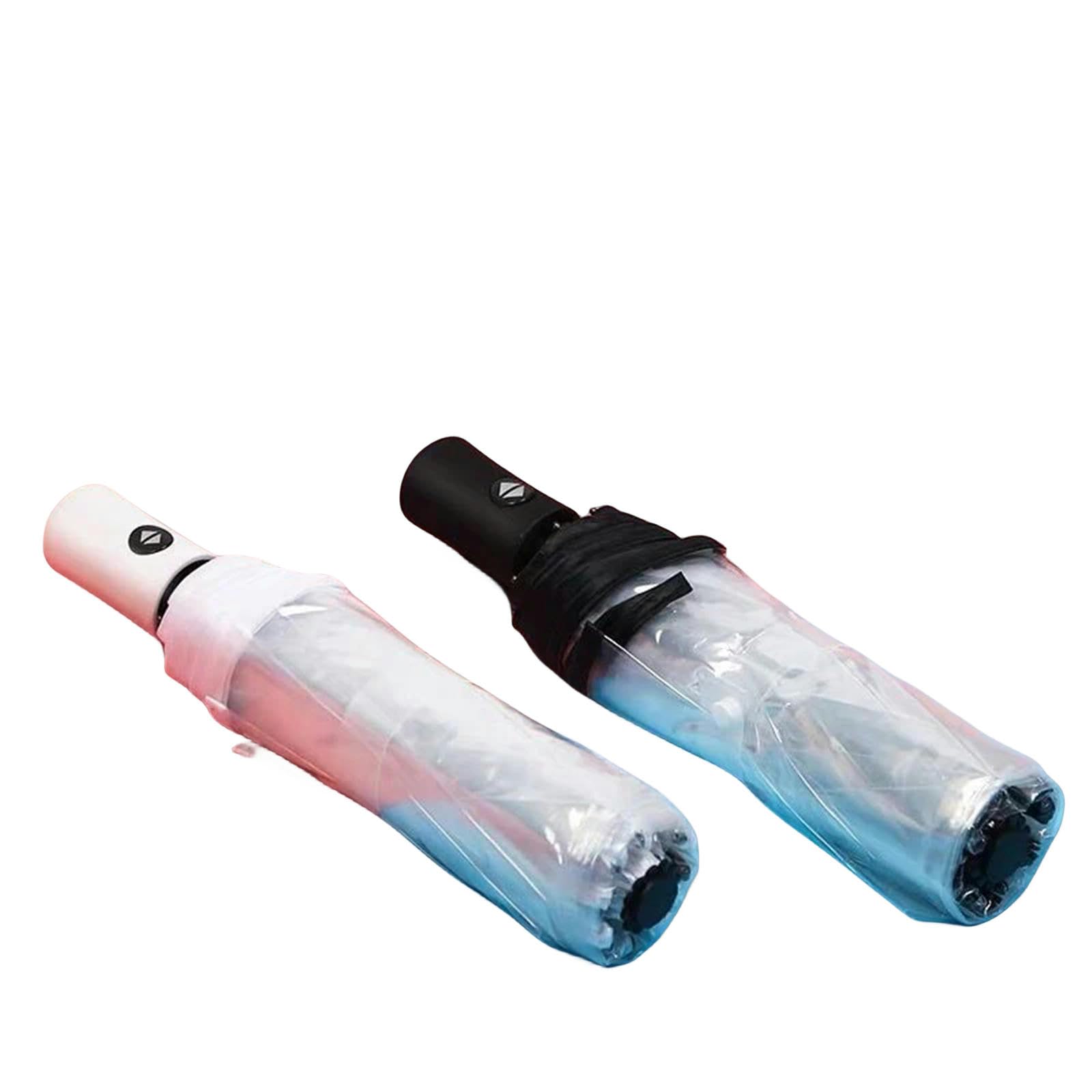 TEidea Regenschirm Transparent Winddicht Automatisch Faltbarer Regenschirm Unisex Tragbar Für Outdoor Reisen Und Business