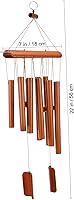 Vista 6 de VICASKY Carillón de viento decorativo de bambú de 10 tubos para relajar la música, colgante para el hogar, adorno calmante y melodioso regalo