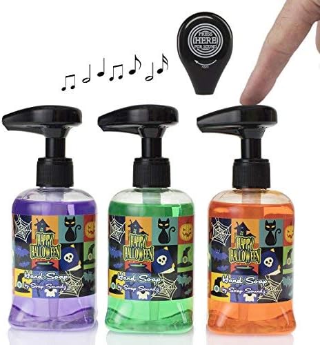 (Set Of 3) Musical Holiday 8.5oz Liquid Hand Soap Dispenser Pumps Bathroom Sink
