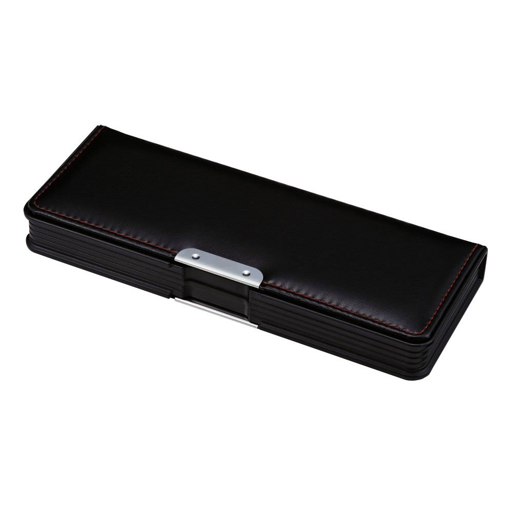 Amazon | クツワ 筆箱 クラリーノ 2ドア 削り付 ブラック CV001BK