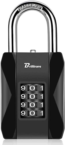 Cerradura de combinación, candado de metal resistente de 4 dígitos para exteriores, cerraduras de aleación resistente a la intemperie con grillete
