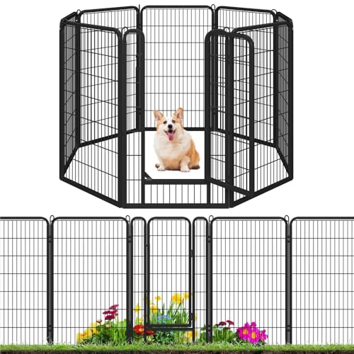 Image of Yaheetech 47in x 19ft Rustproof Foldable Metal Decorative Garden Fence | Durable Metal Frame, Tool-Free Quick Setup,Custom Multi-Shape,Fold Flat Storage, Multi-Scene For Garden Patio RV Camping