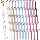 100 Pack Big Crystal Diamond Pens Cute Ballpoint Pens Retractable Ballpoint Gem Pens Rhinestones Crystal Bling Plated 4 Color Black Gel Ink Office Supplies Gifts for Women (Assorted Style)