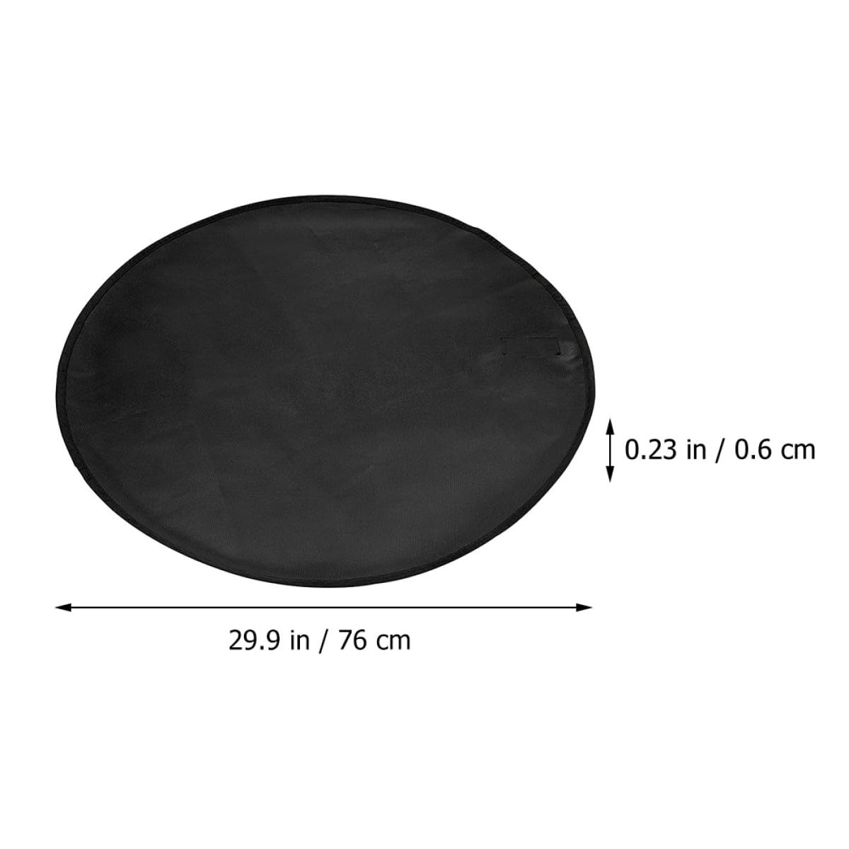 SOLUSTRE Grillmatte Hitzebeständig und Ölbeständig aus Silikon und Fiberglasgewebe Runde Schwarze als Wiederverwendbarer Grillschutz für Patio und Camping