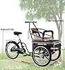 Adult Tricycle with Basket and Child Seat, 3-Wheel Stable Ride for Seniors and Adults, Ideal for Shopping and Outdoor Sports, Adjustable Height #3