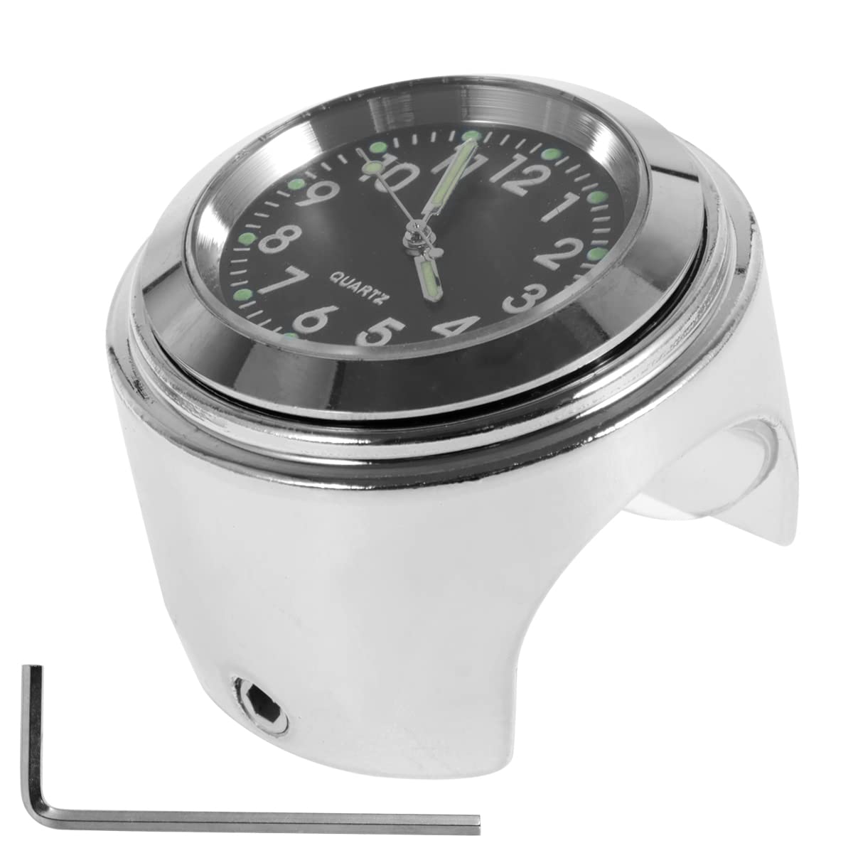 Motorcycle Handlebar Watch Aluminum Motorcycle Clock Universal 7/8 inches Waterproof Motorcycle Handlebar Mount Watch Precise Time Night Luminous Motorcycle Bike Handlebar Watch for Motorbike