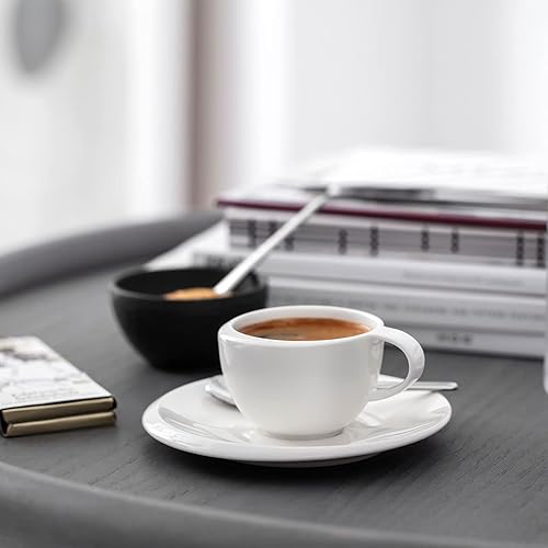 Miniatura 3 de Villeroy & Boch - Taza de mocaespresso NewMoon, taza bellamente formada con asa para espresso y moca, porcelana premium, apto para lavavajillas,