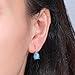 CiNily Opal Teardrop Earrings for Women Hypoallergenic 14K Gold Plated Dainty Blue Opal Drop Earrings Leverback Earrings Jewelry for Sensitive Ears Christmas Gifts