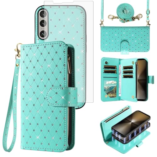 Housse de Protection Sony Xperia 1 VI Asuwish Coque de Téléphone Bleu Canard